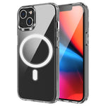 For iPhone 15 Plus Magnetic Case Compatible with Magsafe TPU+Acrylic Anti-drop Phone Cover