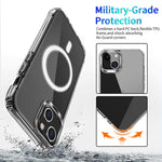 For iPhone 15 Plus Magnetic Case Compatible with Magsafe TPU+Acrylic Anti-drop Phone Cover