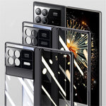 For Xiaomi Mix Fold 3 5G Case Clear PC Kickstand Phone Cover with Anti-Spy Screen Protector