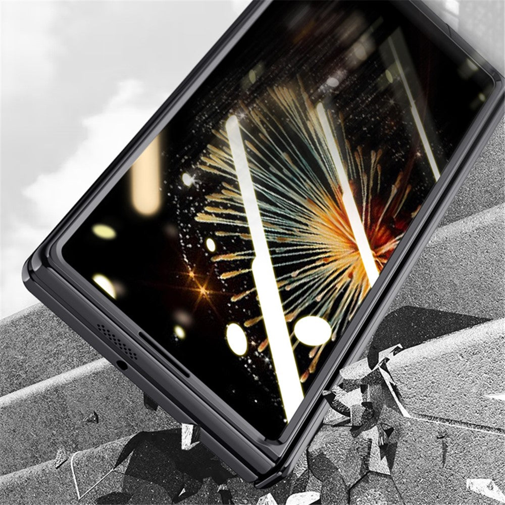 For Xiaomi Mix Fold 3 5G Case Clear PC Kickstand Phone Cover with Anti-Spy Screen Protector