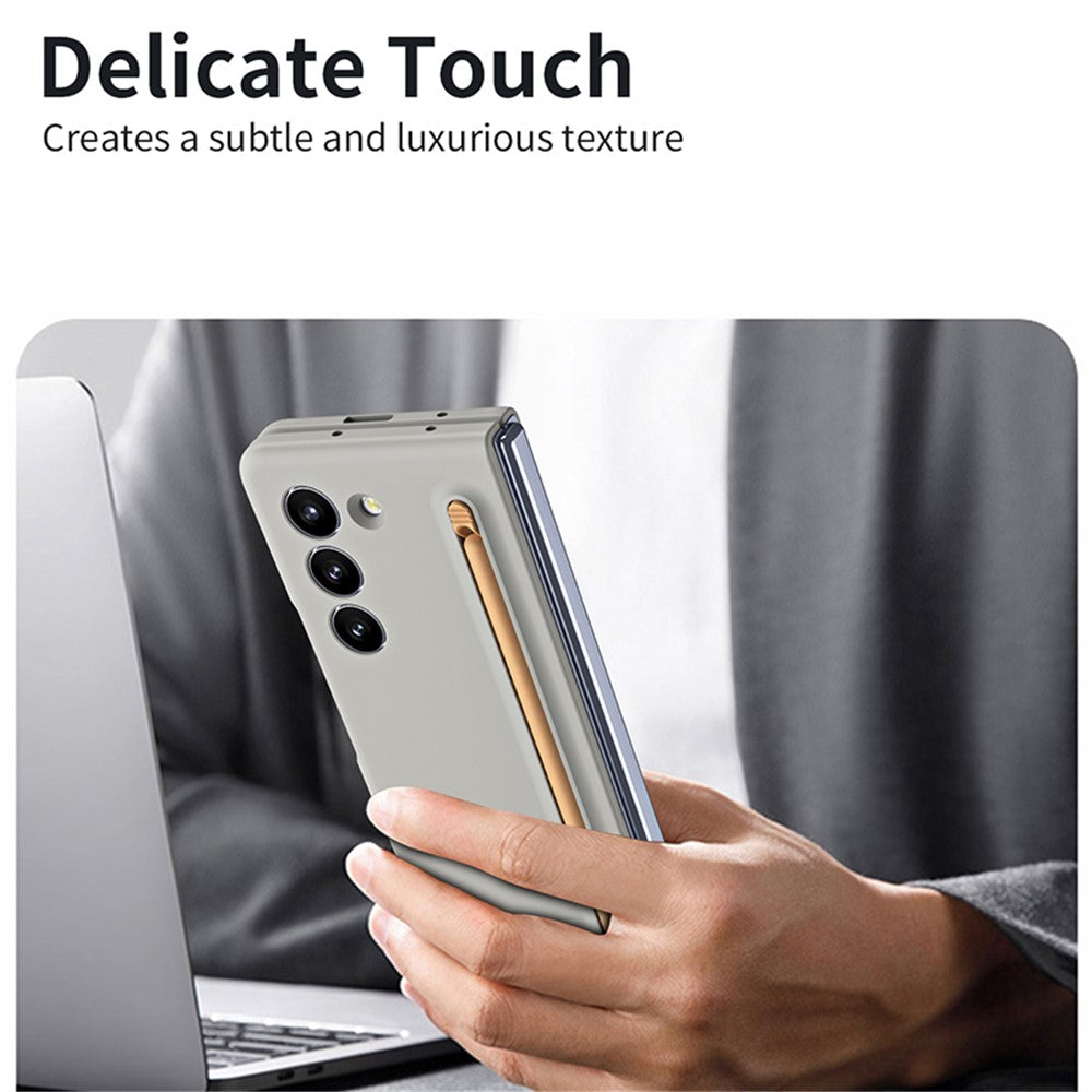 For Samsung Galaxy Z Fold5 5G Case Rubberized PC Phone Cover with Stylus Pen