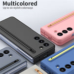 For Samsung Galaxy Z Fold5 5G Case Rubberized PC Phone Cover with Stylus Pen