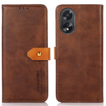 KHAZNEH For Oppo A38 4G Case Cowhide Texture PU Leather Stand Phone Cover Wallet