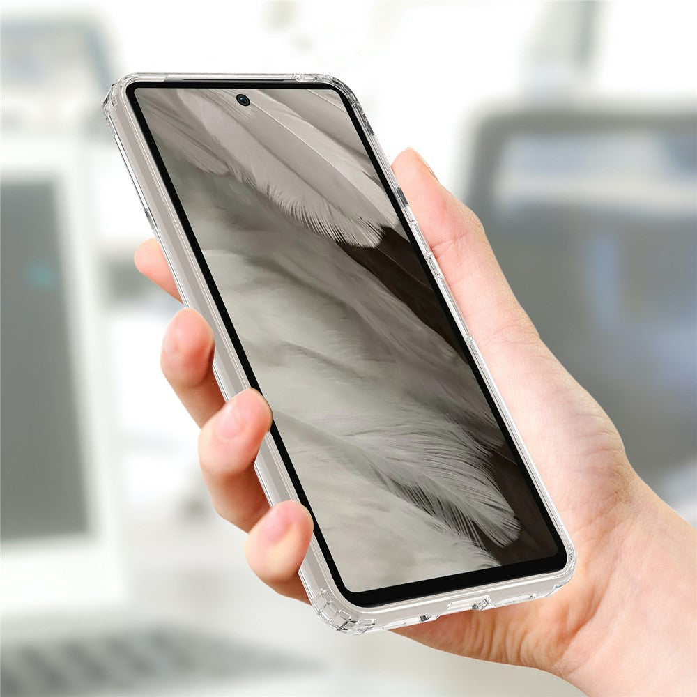 Til Google Pixel 8 Pro cover Akryl+TPU Gennemsigtigt telefoncover Magnetisk cover