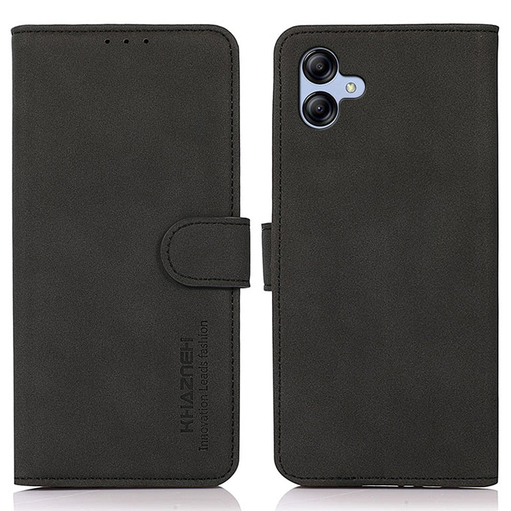 KHAZNEH For Samsung Galaxy A05 4G Case Textured Leather Mobile Phone Cover Wallet Stand Shell