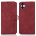 KHAZNEH For Samsung Galaxy A05 4G Case Textured Leather Mobile Phone Cover Wallet Stand Shell