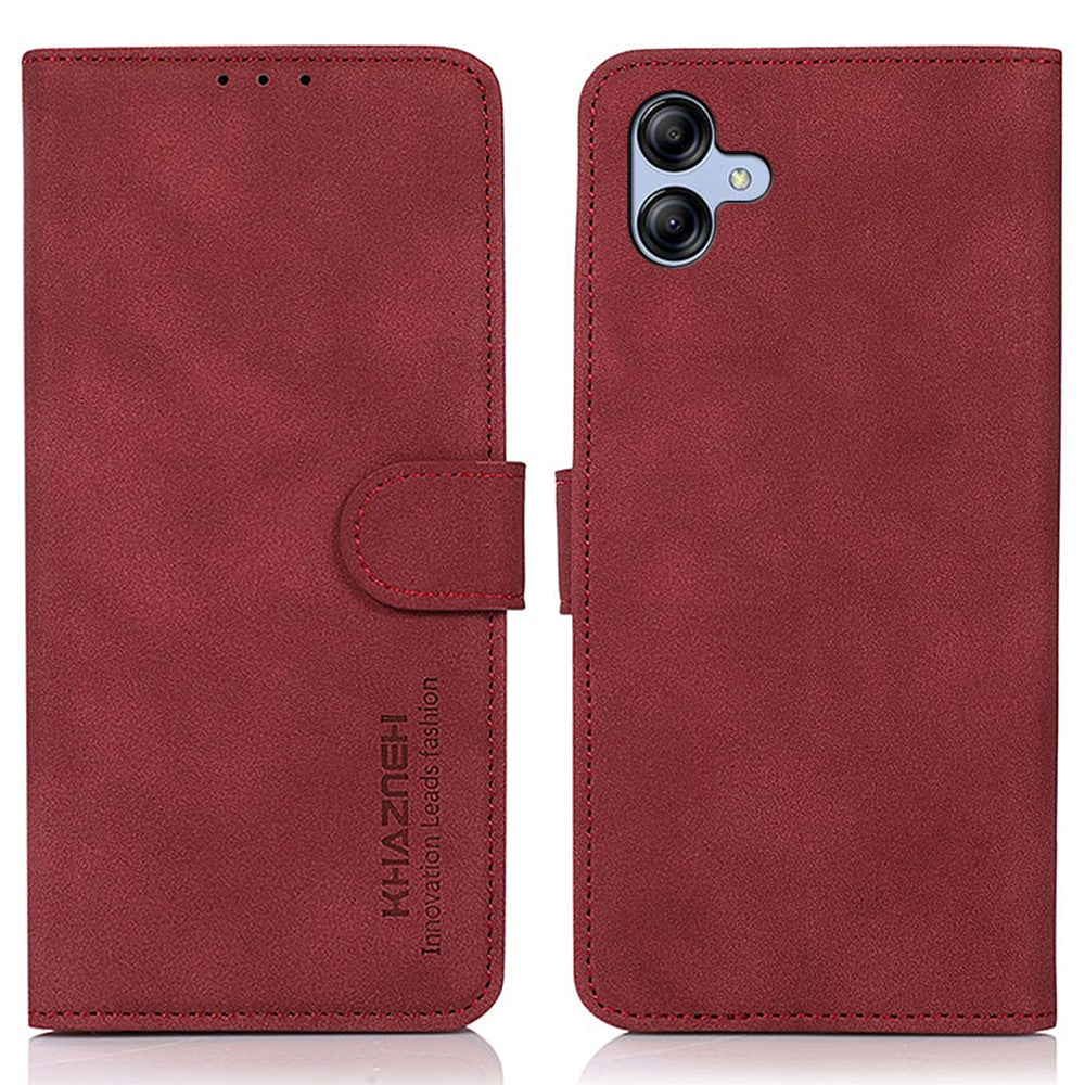 KHAZNEH For Samsung Galaxy A05 4G Case Textured Leather Mobile Phone Cover Wallet Stand Shell