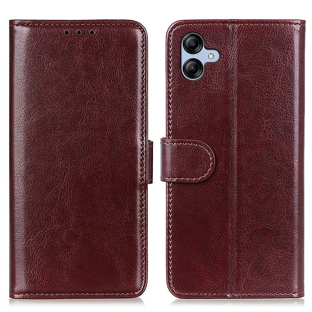 For Samsung Galaxy A05 4G Case Leather Phone Cover Wallet Crazy Horse Texture Stand Shell