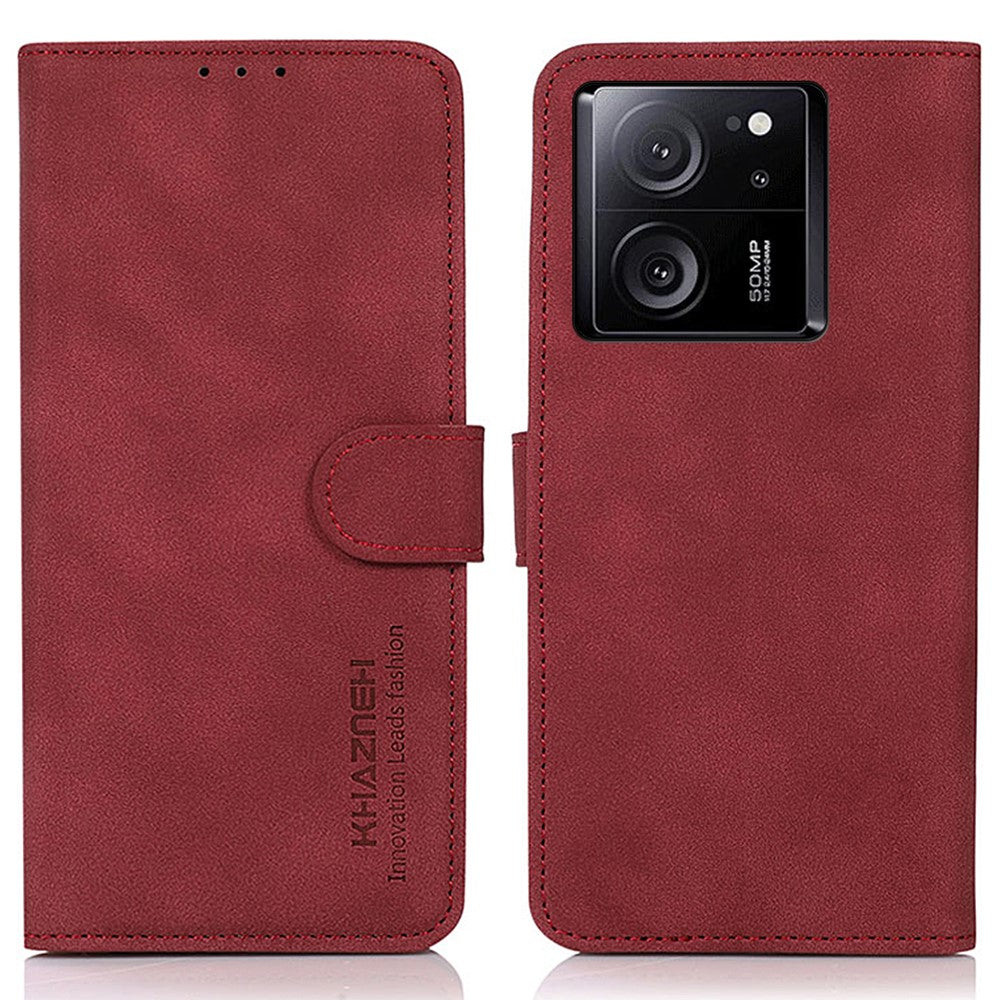 KHAZNEH For Xiaomi 13T / 13T Pro / Redmi K60 Ultra Case Phone Stand Cover Slim-Fit PU Leather Wallet