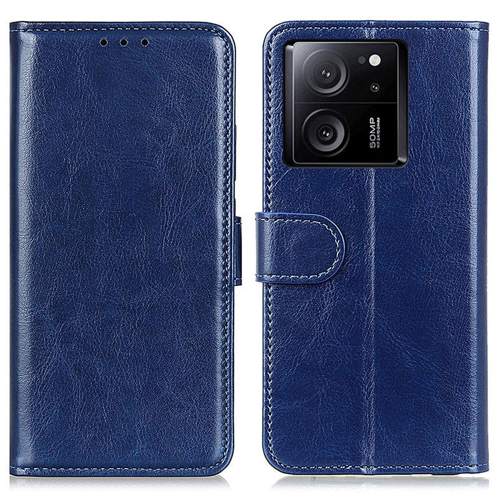 For Xiaomi Redmi K60 Ultra / 13T / 13T Pro Case Wallet Crazy Horse Texture Shockproof Stand Leather Phone Cover