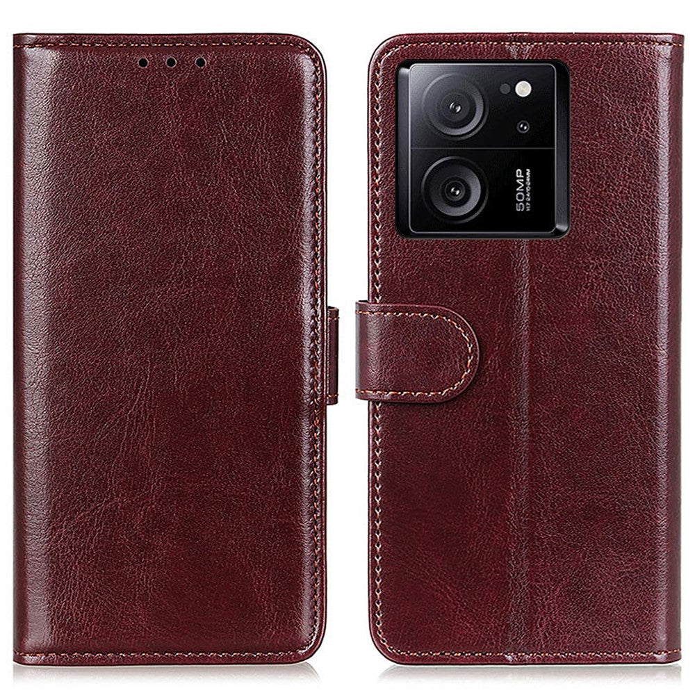 For Xiaomi Redmi K60 Ultra / 13T / 13T Pro Case Wallet Crazy Horse Texture Shockproof Stand Leather Phone Cover