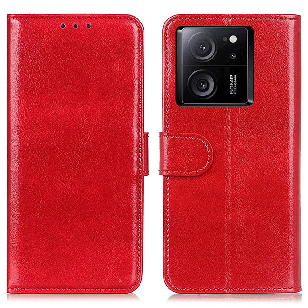 For Xiaomi Redmi K60 Ultra / 13T / 13T Pro Case Wallet Crazy Horse Texture Shockproof Stand Leather Phone Cover