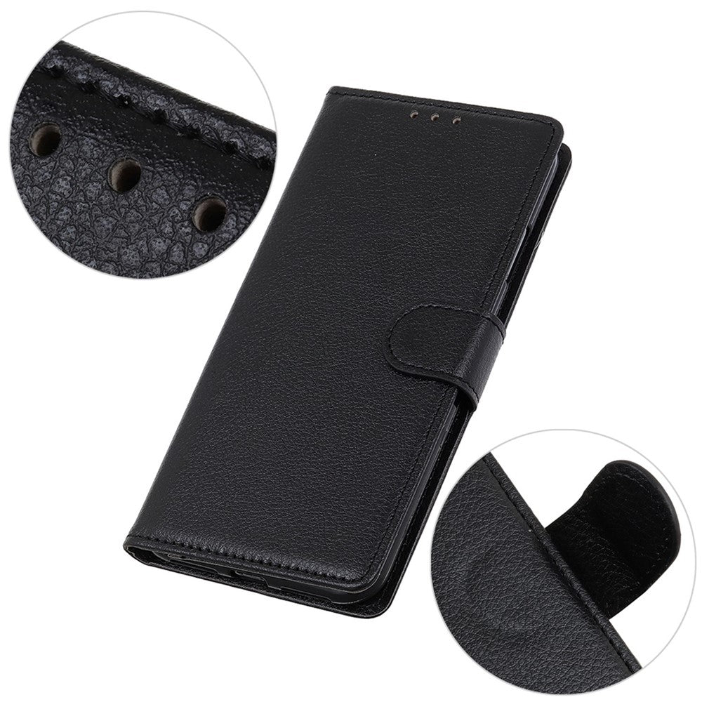 Til Samsung Galaxy A05s 4G Etui PU Læder Pung Stativ Litchi Tekstur Telefoncover