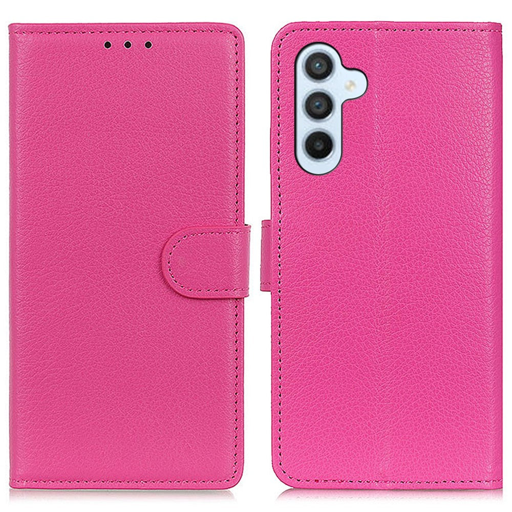 Til Samsung Galaxy A05s 4G Etui PU Læder Pung Stativ Litchi Tekstur Telefoncover