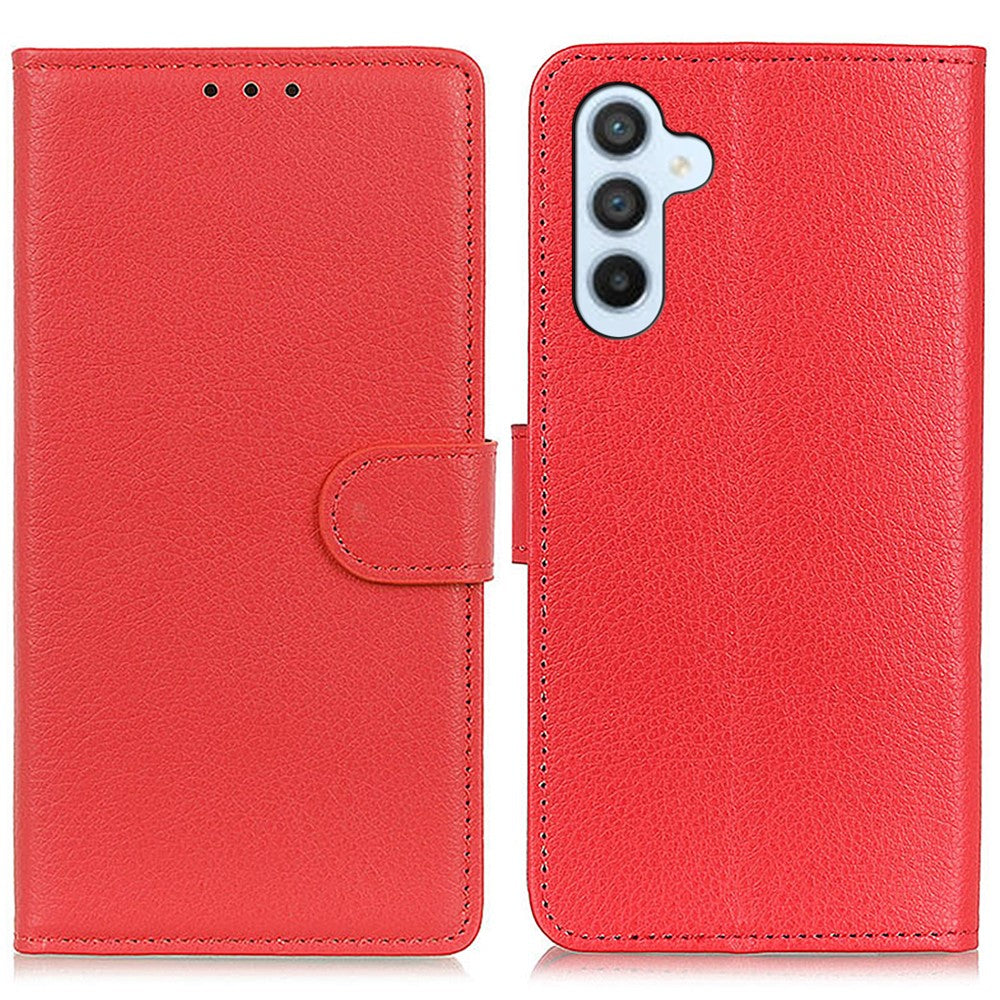 Til Samsung Galaxy A05s 4G Etui PU Læder Pung Stativ Litchi Tekstur Telefoncover
