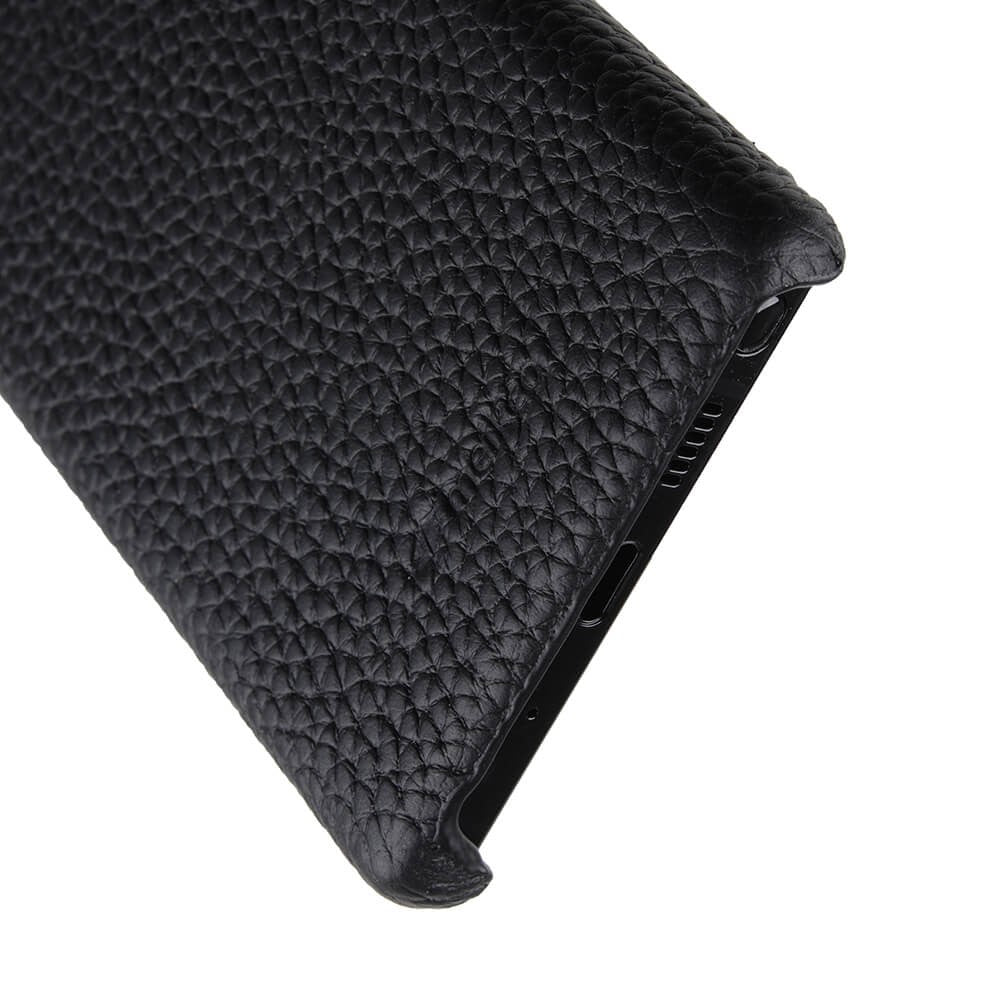 MELKCO Stødsikkert Telefoncover til Samsung Galaxy Note20 Ultra / Note20 Ultra 5G, PC-beskyttelsescover belagt med ægte okselæder