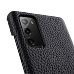 MELKCO Back Phone Case for Samsung Galaxy Note20 / Note20 5G , Genuine Cow Leather Coated PC Anti-Drop Cover
