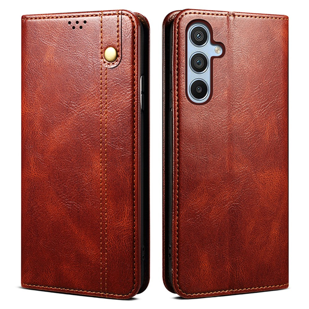 For Samsung Galaxy F34 5G / M34 5G Case Slim-Fit PU Leather Stand Wallet Leather Phone Shell