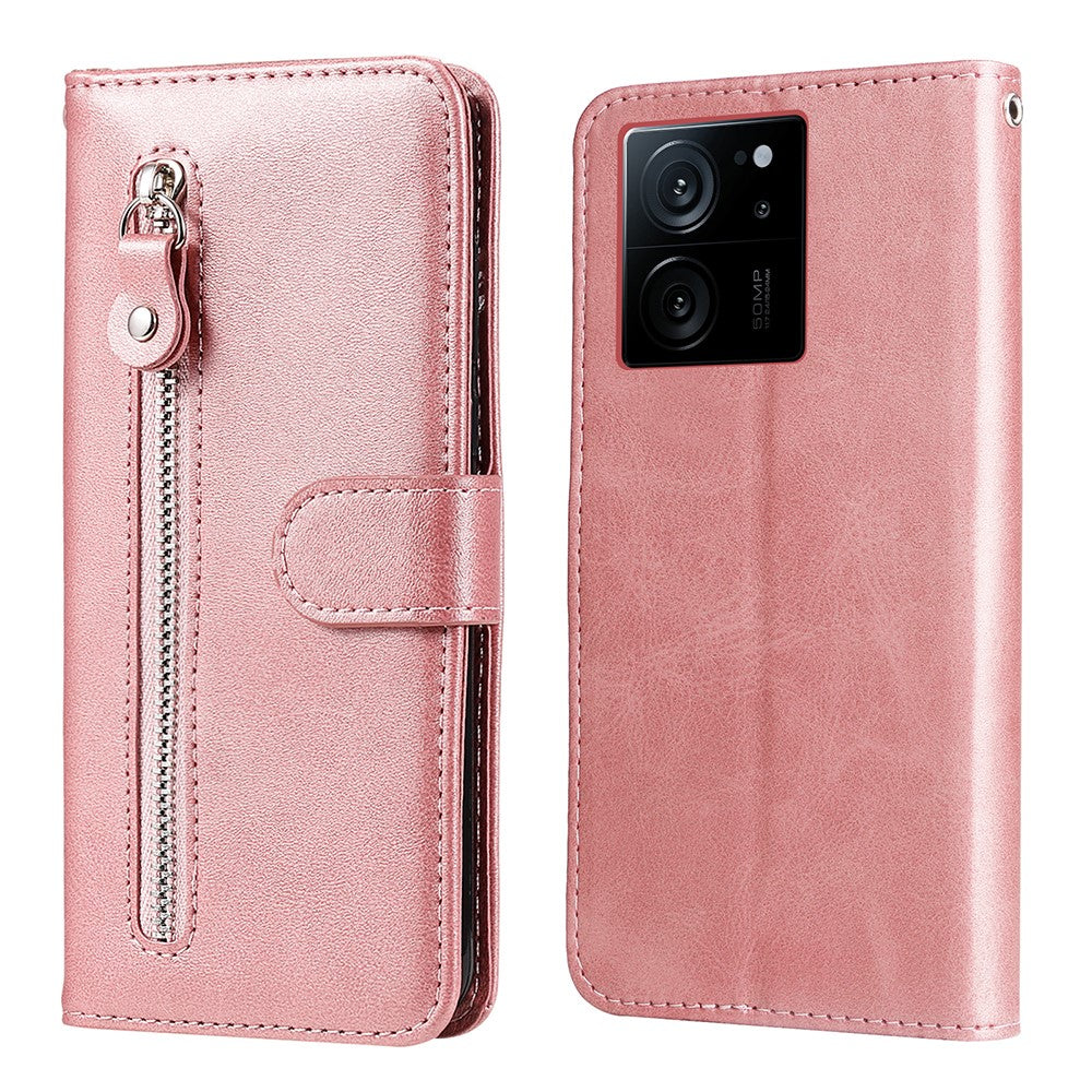 For Xiaomi Redmi K60 Ultra / 13T / 13T Pro Case Shockproof Shell Zipper Pocket Wallet Stand Phone Cover