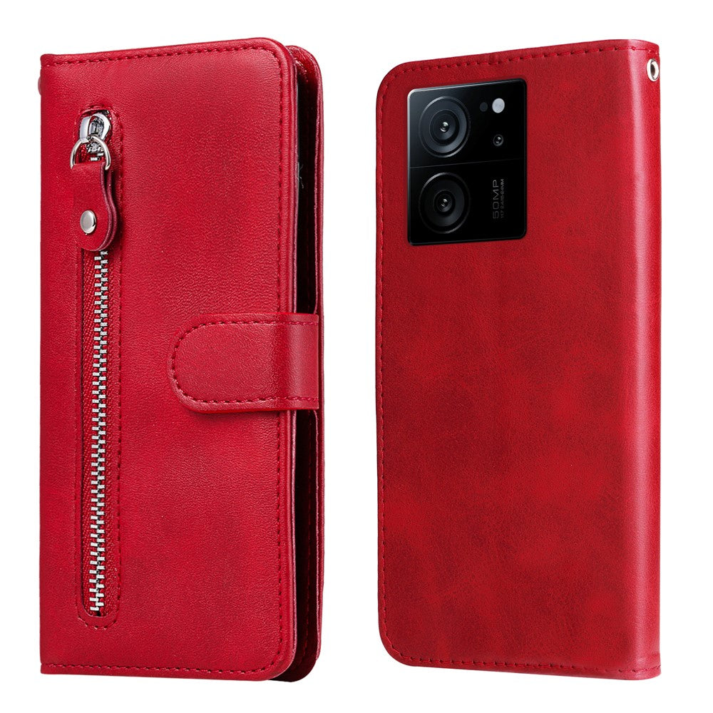 For Xiaomi Redmi K60 Ultra / 13T / 13T Pro Case Shockproof Shell Zipper Pocket Wallet Stand Phone Cover