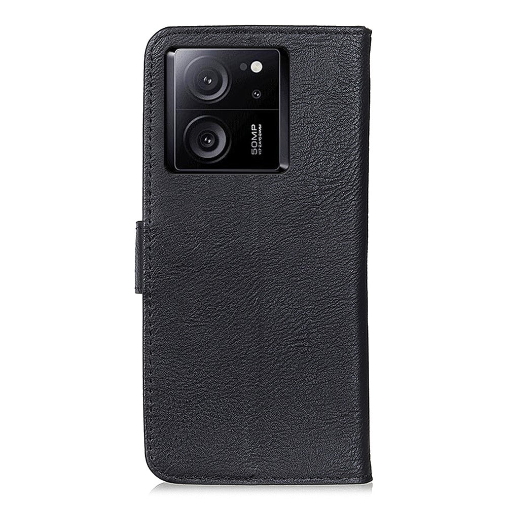 KHAZNEH-cover til Xiaomi 13T / 13T Pro / Redmi K60 Ultra, stødabsorberende mobilcover i PU-læder med stativ og tegnebog