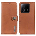 KHAZNEH-cover til Xiaomi 13T / 13T Pro / Redmi K60 Ultra, stødabsorberende mobilcover i PU-læder med stativ og tegnebog