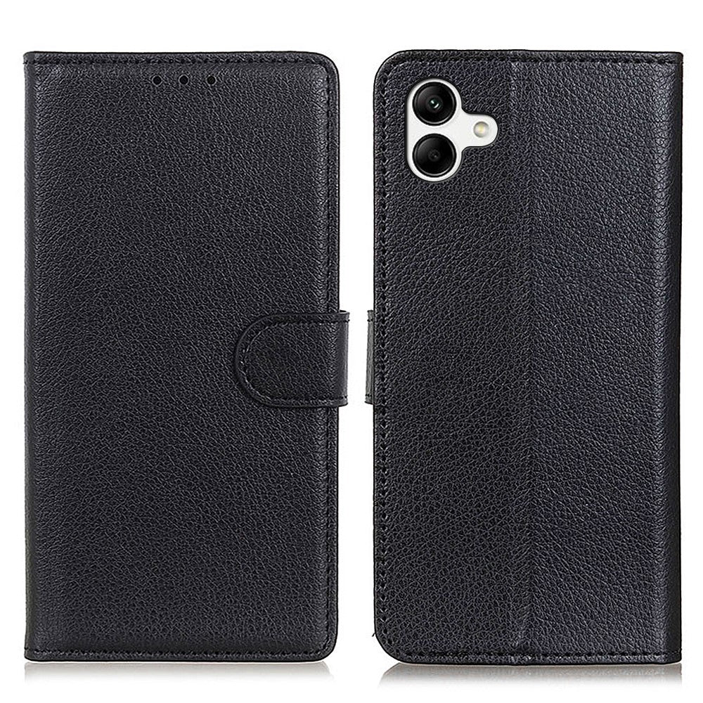 Til Samsung Galaxy A05 4G Etui Pung Stand Litchi Tekstur PU Læder Telefoncover