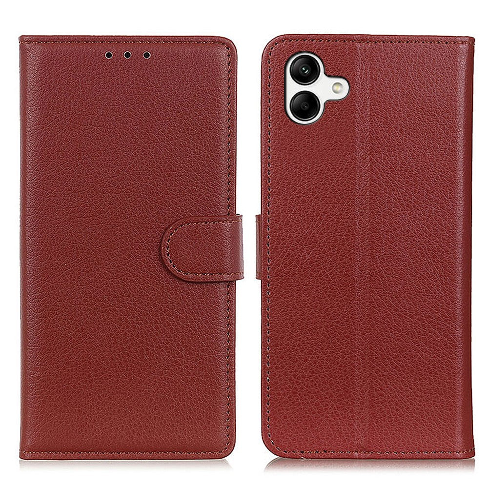 Til Samsung Galaxy A05 4G Etui Pung Stand Litchi Tekstur PU Læder Telefoncover