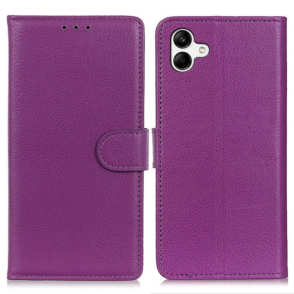 Til Samsung Galaxy A05 4G Etui Pung Stand Litchi Tekstur PU Læder Telefoncover