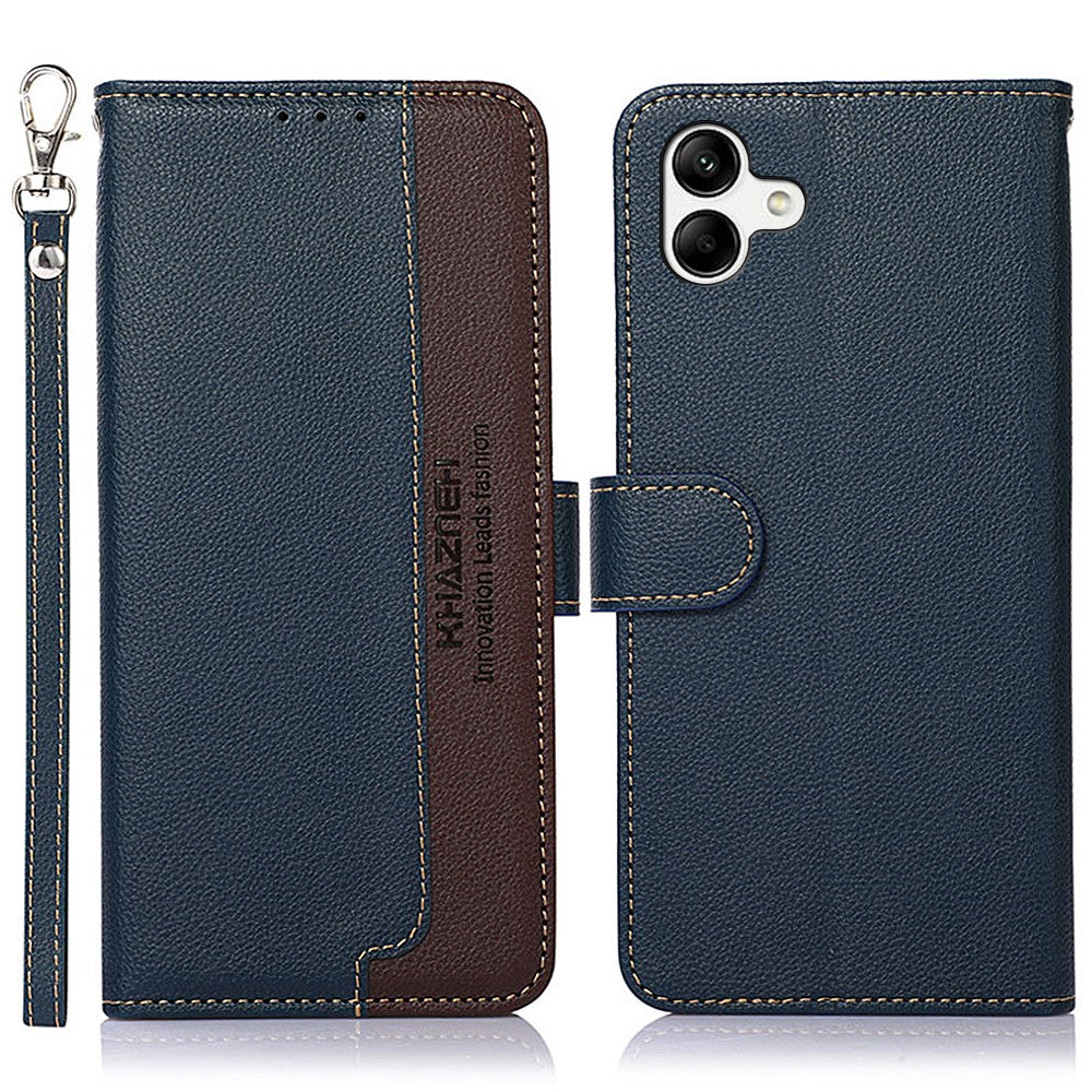 KHAZNEH Til Samsung Galaxy A05 4G Cover RFID Blokerende Pung PU Læder Telefonstativ Cover