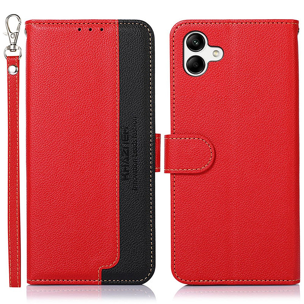 KHAZNEH Til Samsung Galaxy A05 4G Cover RFID Blokerende Pung PU Læder Telefonstativ Cover