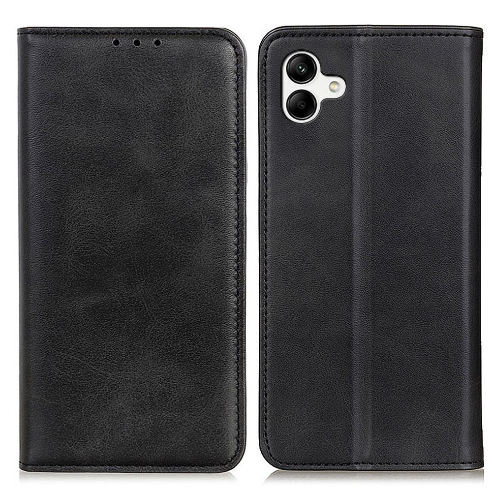 Til Samsung Galaxy A05 4G Cover, Splitlæder Cover Pung Stativ Kohuds-tekstur Telefoncover