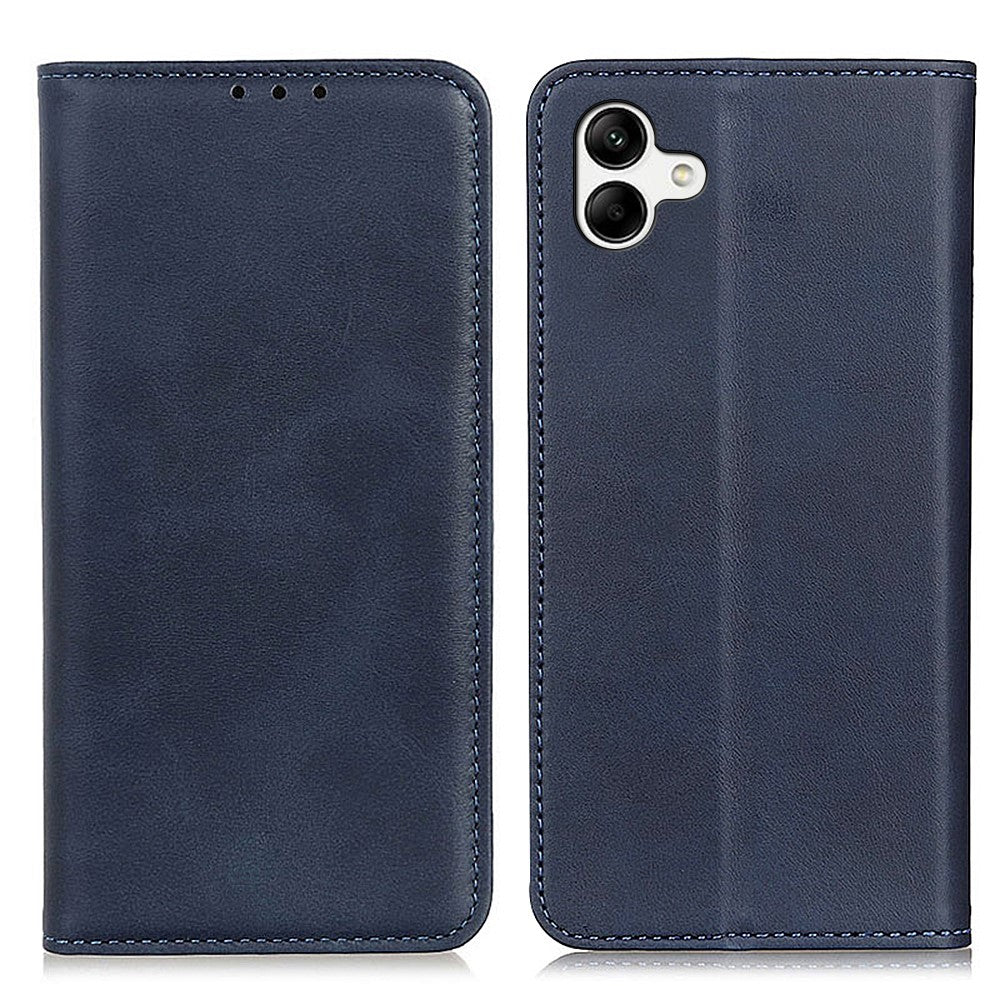 Til Samsung Galaxy A05 4G Cover, Splitlæder Cover Pung Stativ Kohuds-tekstur Telefoncover