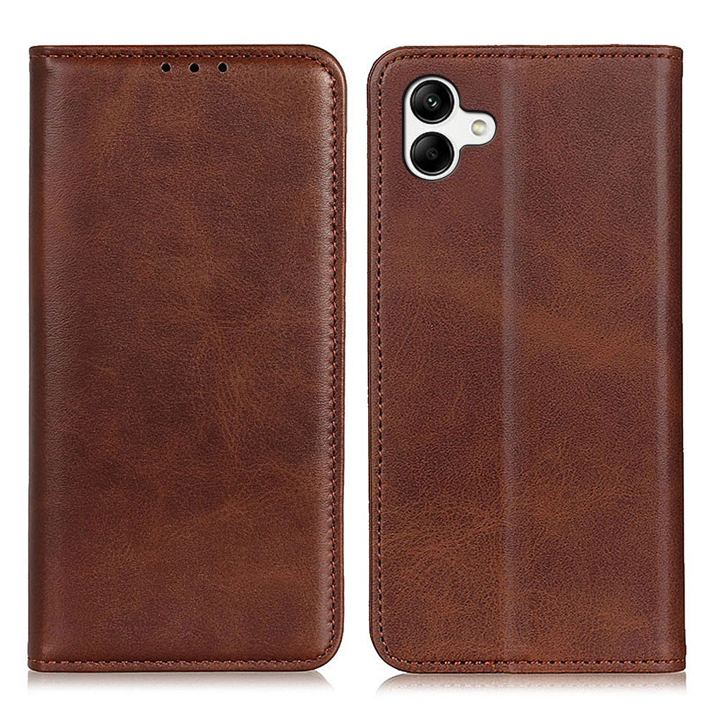 Til Samsung Galaxy A05 4G Cover, Splitlæder Cover Pung Stativ Kohuds-tekstur Telefoncover