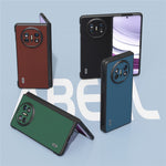 ABEEL For Huawei Mate X5 Case Genuine Cow Leather+PC Silky Phone Cover