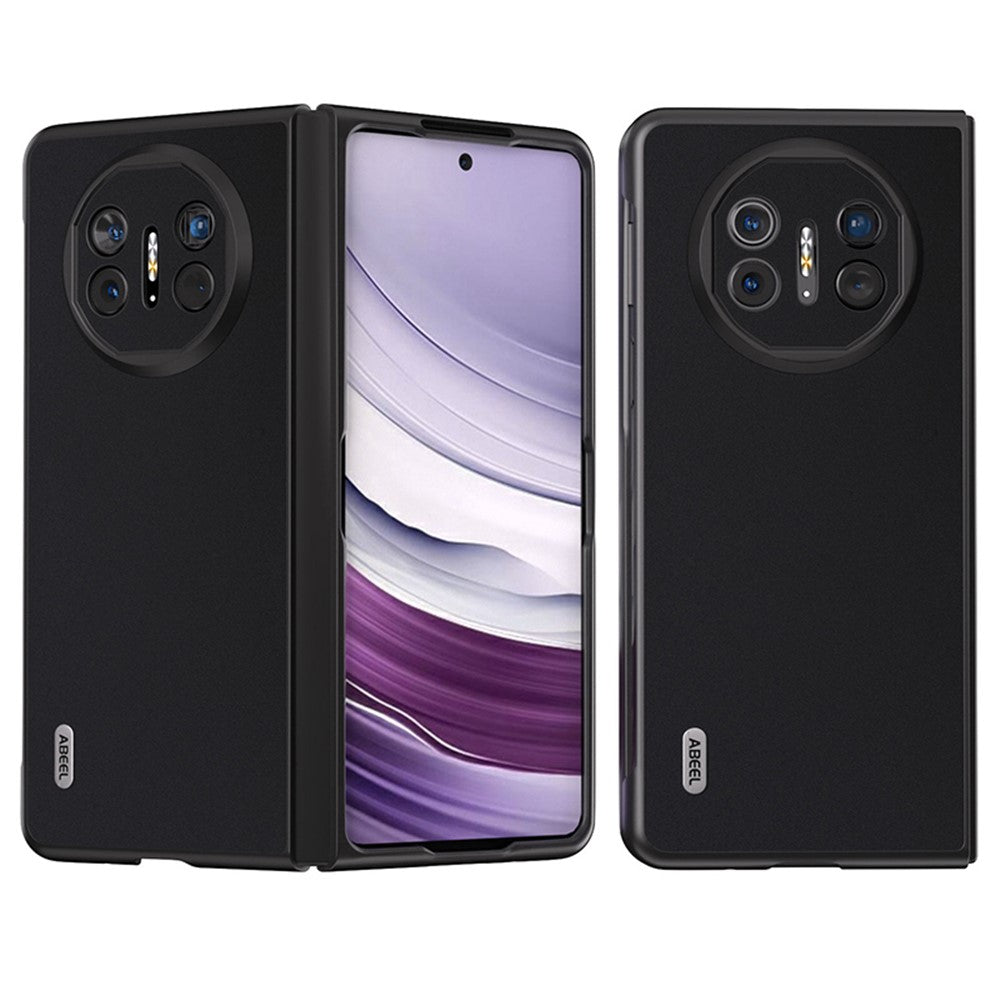 ABEEL For Huawei Mate X5 Case Genuine Cow Leather+PC Silky Phone Cover