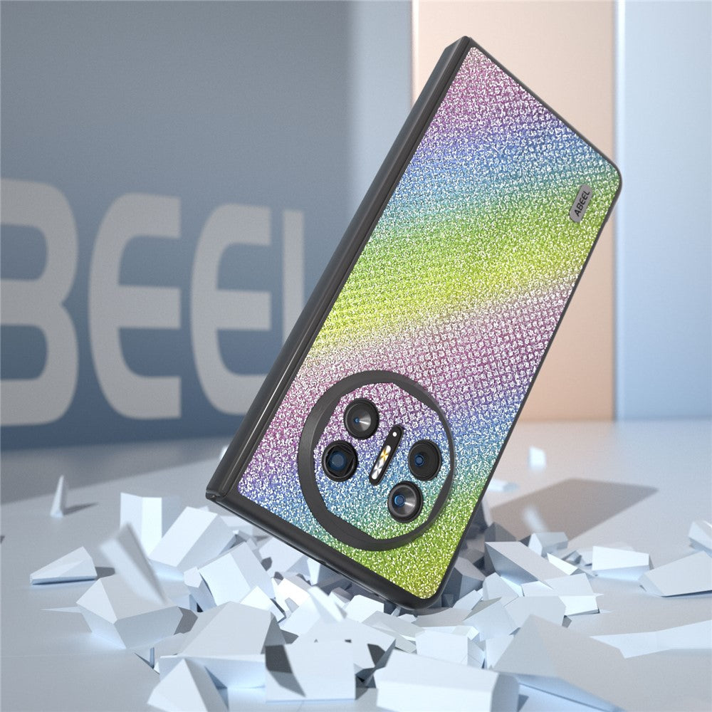 ABEEL For Huawei Mate X5 Case PU Leather Coated PC Rhinestone Texture Phone Cover