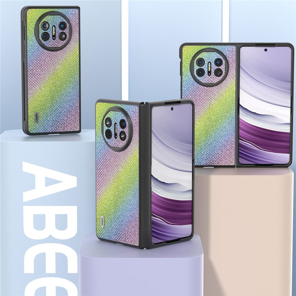 ABEEL For Huawei Mate X5 Case PU Leather Coated PC Rhinestone Texture Phone Cover