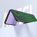 ABEEL For Huawei Mate X5 Case Litchi Texture Genuine Cow Leather+PC Cover