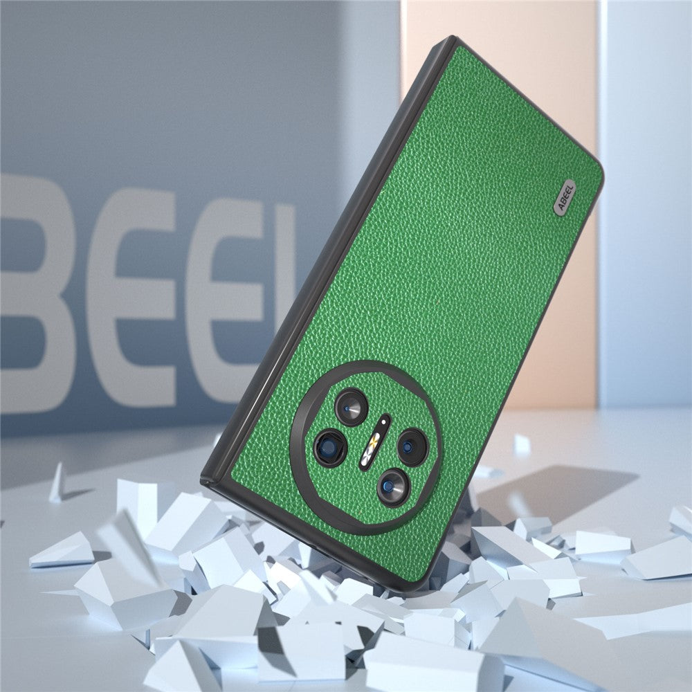 ABEEL For Huawei Mate X5 Case Litchi Texture Genuine Cow Leather+PC Cover