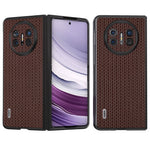 ABEEL For Huawei Mate X5 Case Luxury Texture Genuine Cow Leather Coated PC Cover
