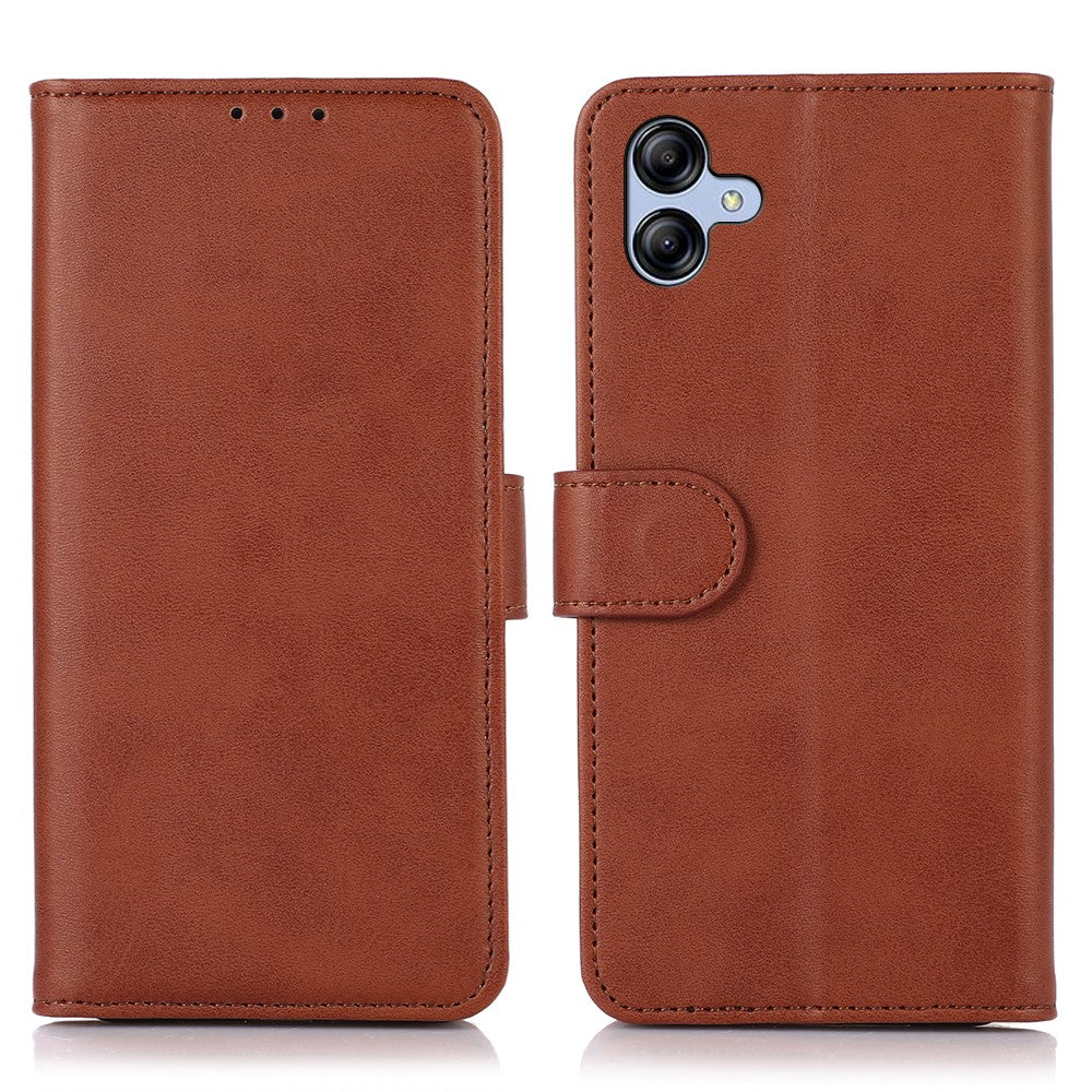 For Samsung Galaxy A05 4G Case Cowhide Texture Anti-Scratch Leather Phone Stand Cover Wallet