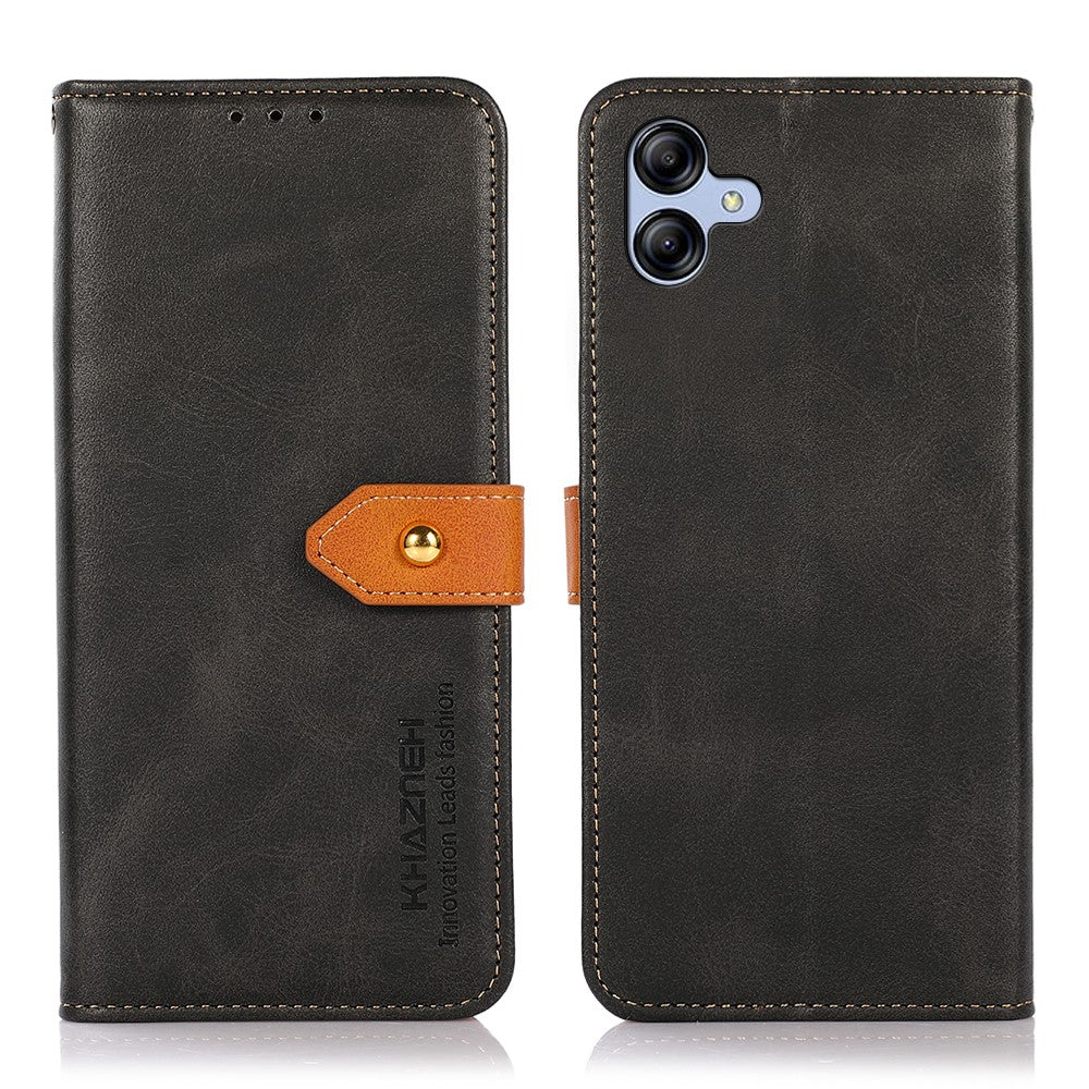 KHAZNEH For Samsung Galaxy A05 4G Case Cowhide Texture PU Leather Stand Wallet Phone Cover