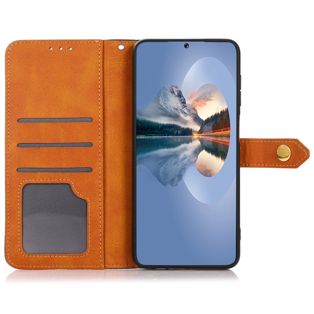 KHAZNEH For Samsung Galaxy A05 4G Case Cowhide Texture PU Leather Stand Wallet Phone Cover