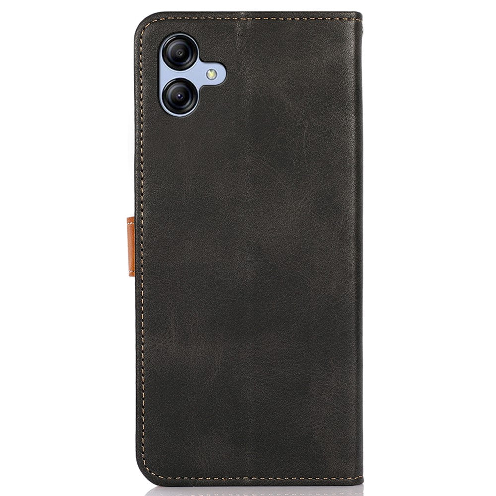KHAZNEH For Samsung Galaxy A05 4G Case Cowhide Texture PU Leather Stand Wallet Phone Cover