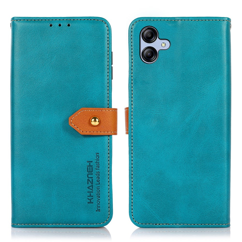 KHAZNEH For Samsung Galaxy A05 4G Case Cowhide Texture PU Leather Stand Wallet Phone Cover