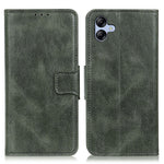 For Samsung Galaxy A05 4G Case PU Leather Shell Crazy Horse Texture Phone Cover