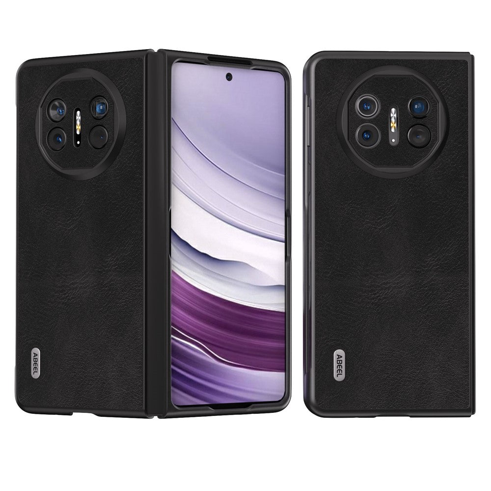 ABEEL For Huawei Mate X5 Case Cowhide Texture Leather + PC Phone Cover