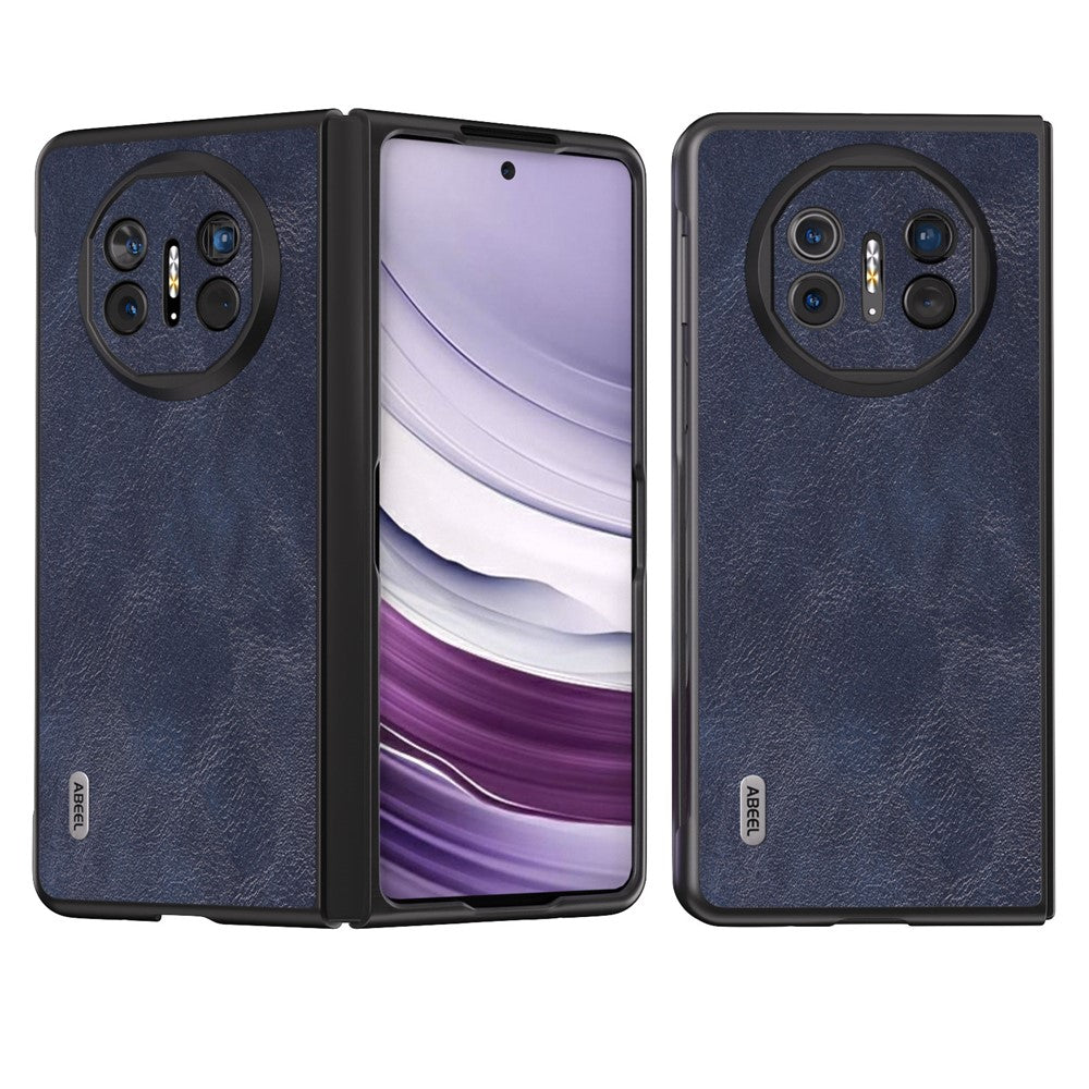 ABEEL For Huawei Mate X5 Case Cowhide Texture Leather + PC Phone Cover