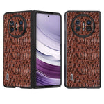 ABEEL For Huawei Mate X5 Case Texture Genuine Cow Leather+PC Phone Cover